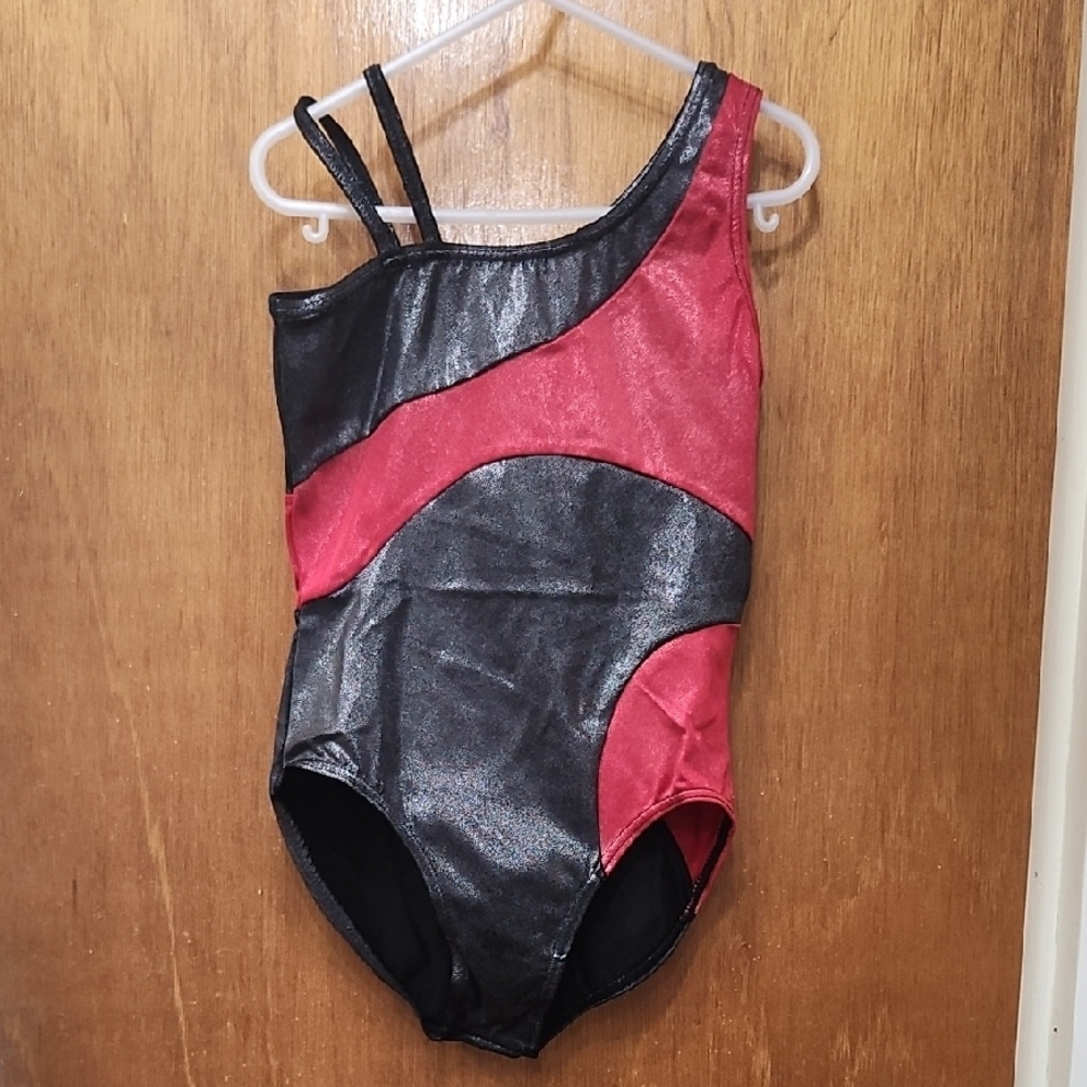 Balera Red and Black Shimmer Leotard